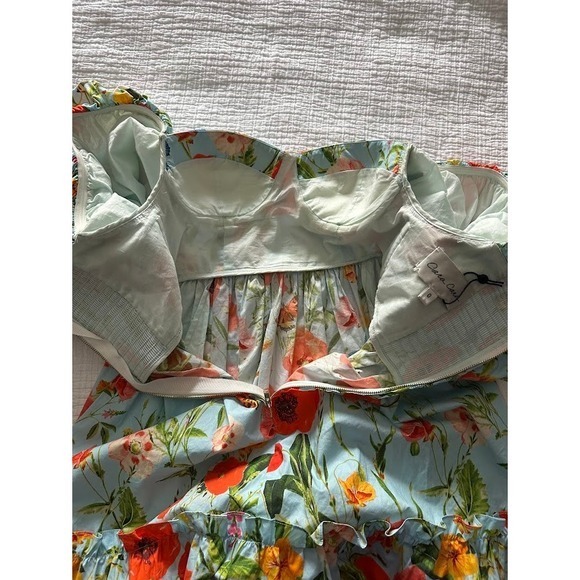 Cara Cara NYC Jessica Floral Puff Sleeve Mini Dress - Size 0 - Picture 9 of 9